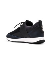 Мужские черные кожаные низкие кеды от Alexander Smith