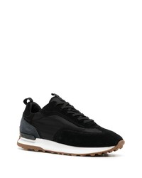 Мужские черные кожаные низкие кеды от Mallet