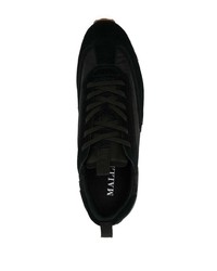 Мужские черные кожаные низкие кеды от Mallet