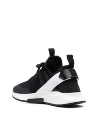 Мужские черные кожаные низкие кеды от Tom Ford