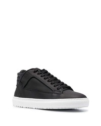 Мужские черные кожаные низкие кеды от Etq.