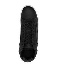 Мужские черные кожаные низкие кеды от Etq.