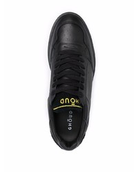 Мужские черные кожаные низкие кеды от Ghoud