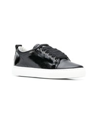 Женские черные кожаные низкие кеды от Lanvin