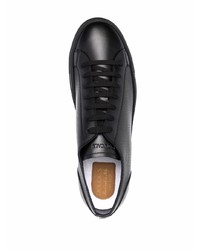 Мужские черные кожаные низкие кеды от Doucal's