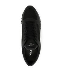 Мужские черные кожаные низкие кеды от Mallet