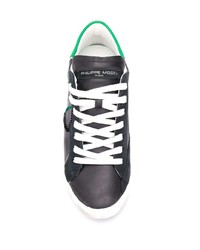 Мужские черные кожаные низкие кеды от Philippe Model Paris