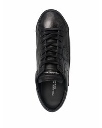 Мужские черные кожаные низкие кеды от Philippe Model Paris