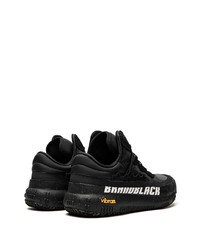 Мужские черные кожаные низкие кеды от Brand Black