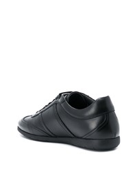 Мужские черные кожаные низкие кеды от Roberto Cavalli