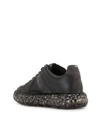 Мужские черные кожаные низкие кеды от Maison Margiela