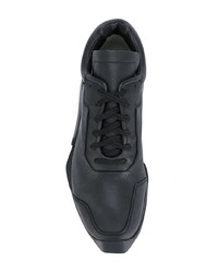 Мужские черные кожаные низкие кеды от Adidas By Rick Owens