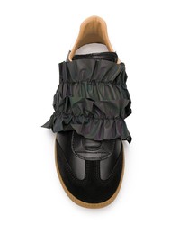 Женские черные кожаные низкие кеды от Maison Margiela