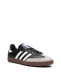 Мужские черные кожаные низкие кеды от adidas