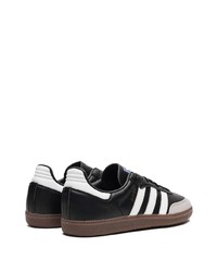 Мужские черные кожаные низкие кеды от adidas