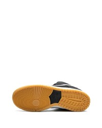 Мужские черные кожаные низкие кеды от Nike