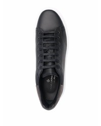 Мужские черные кожаные низкие кеды от Tagliatore