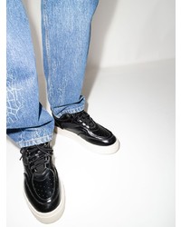 Мужские черные кожаные низкие кеды от Eytys