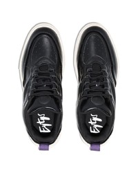 Мужские черные кожаные низкие кеды от Eytys