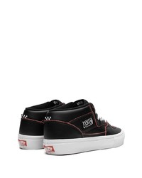 Мужские черные кожаные низкие кеды от Vans