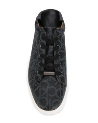 Женские черные кожаные низкие кеды от Calvin Klein