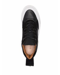 Мужские черные кожаные низкие кеды от Buttero