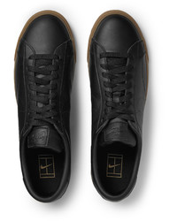 Мужские черные кожаные низкие кеды от Nike