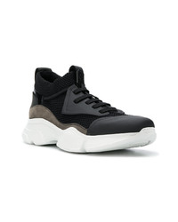 Мужские черные кожаные низкие кеды от Bruno Bordese