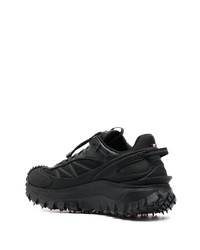 Мужские черные кожаные низкие кеды от Moncler