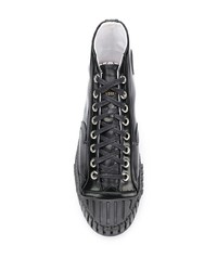 Мужские черные кожаные низкие кеды от Adieu Paris