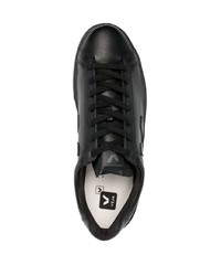 Мужские черные кожаные низкие кеды от Veja