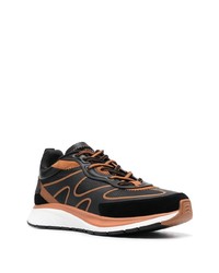 Мужские черные кожаные низкие кеды от Zegna