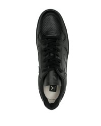 Мужские черные кожаные низкие кеды от Veja