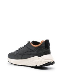 Мужские черные кожаные низкие кеды от Buttero