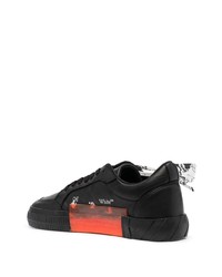 Мужские черные кожаные низкие кеды от Off-White