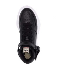 Мужские черные кожаные низкие кеды от Maison Mihara Yasuhiro