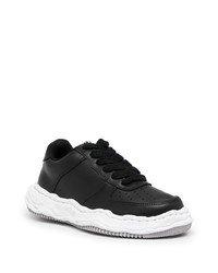 Мужские черные кожаные низкие кеды от Maison Mihara Yasuhiro