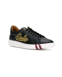 Женские черные кожаные низкие кеды от Bally