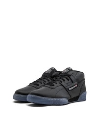 Мужские черные кожаные низкие кеды от Reebok