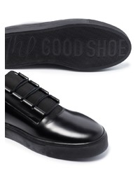 Мужские черные кожаные низкие кеды от Grenson