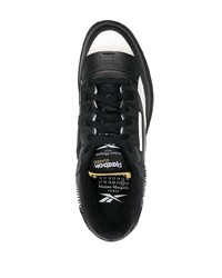 Мужские черные кожаные низкие кеды от Reebok