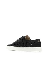 Мужские черные кожаные низкие кеды от Zespà