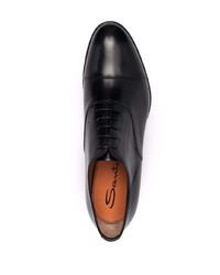 Черные кожаные оксфорды от Santoni