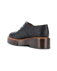 Женские черные кожаные оксфорды от Clergerie