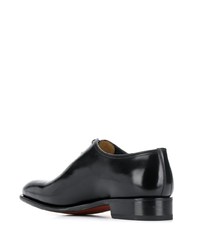 Черные кожаные оксфорды от Santoni