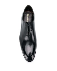 Черные кожаные оксфорды от Santoni