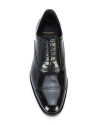 Черные кожаные оксфорды от Saint Laurent