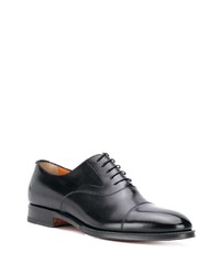 Черные кожаные оксфорды от Santoni