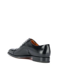 Черные кожаные оксфорды от Santoni