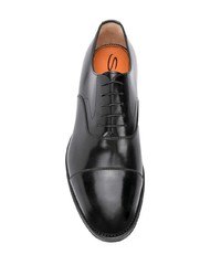 Черные кожаные оксфорды от Santoni